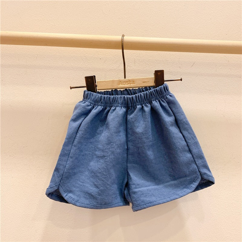 Neutral Linen Shorts