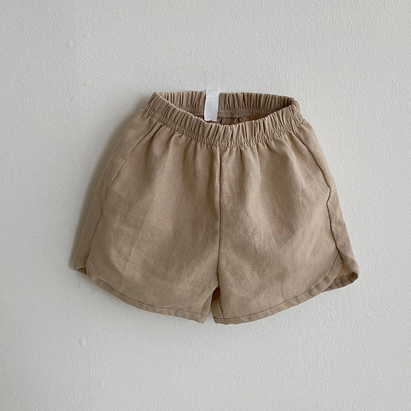 Neutral Linen Shorts