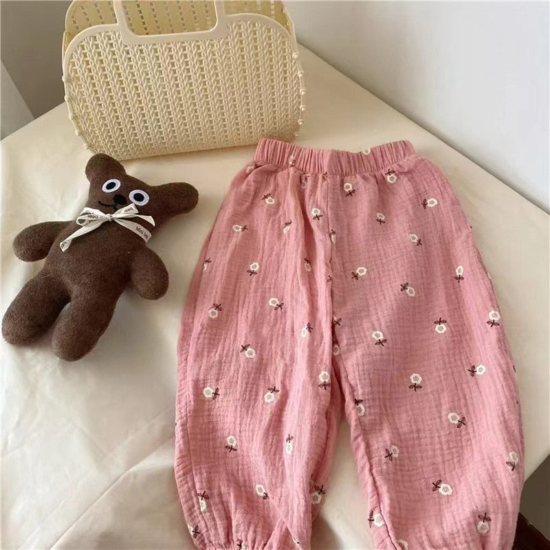 Linen Pleated Children's Trousers